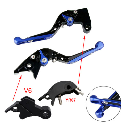 2025 YAMAHA XSR900 Adjustable Folding Extendable Racing Brake & Clutch Levers Blue Generic