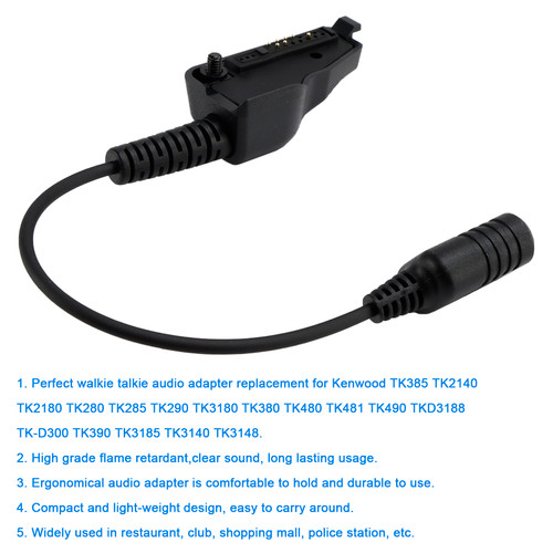 K Interface Headset Port Converter Cable for TK385 TK2140 TK2180 TK280 TK285