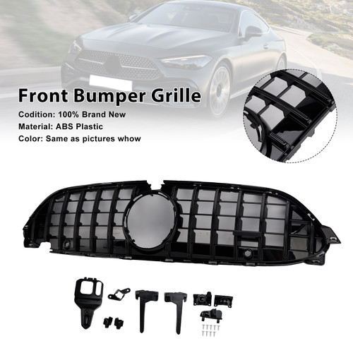 2024-2026 Mercedes-Benz CLE-Class W236 A236 C236 CLE300 CLE450 Front Bumper Grille Black Generic