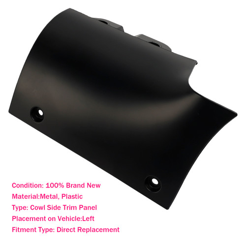 2020–2026 Jeep Gladiator Wrangler Cowl Side Trim Panel Left 7HC85TZZAA Generic