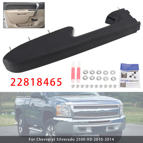 2010-2014 Chevrolet Silverado 1500 2500 3500 Front Left Driver Side Armrest Repair Kit 22818465 Black/Ebony Generic