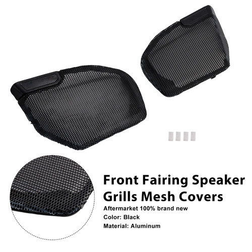 2023-2025 CVO Road Glide Front Fairing Speaker Grills Mesh Covers Black Generic