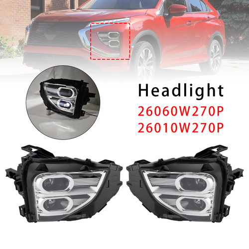 2022-2025 Mitsubishi Eclipse Cross Front Left+Right LED Headlight 26060W270P 26010W270P Generic