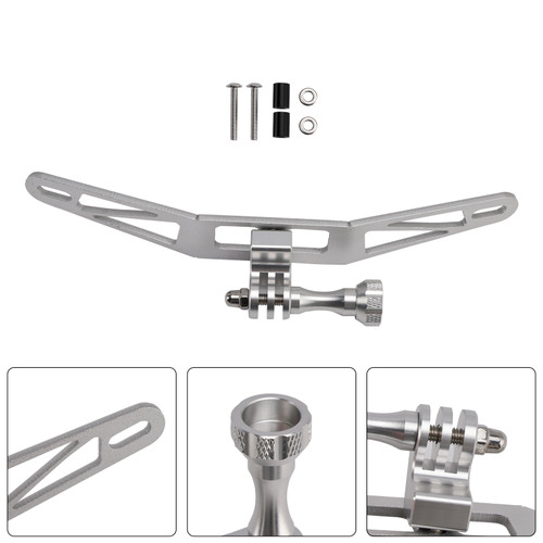 2015-2024 BMW S1000XR Bracket GoPro Camera Windscreen Recorder Silver Generic