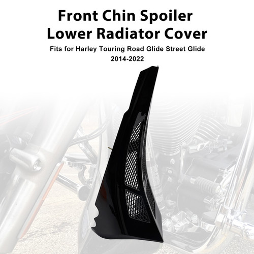 2014-2022 Harley Touring Road Glide Street Glide Front Chin Spoiler Lower Radiator Cover Black Generic