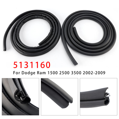 2002-2009 Dodge Ram 1500 2500 3500 2PCS Weatherstrip LH&RH Front Door Seal 5131160 Generic
