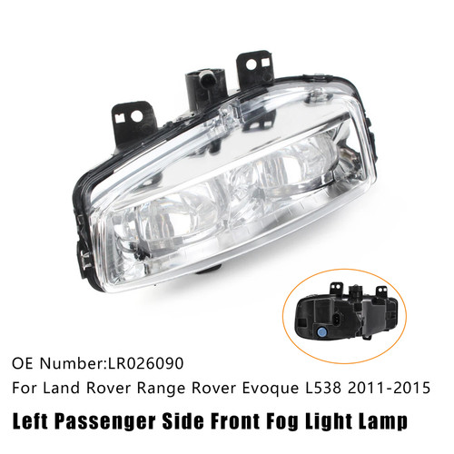 2011-2015 Land Rover Range Rover Evoque L538 Left Passenger Side Front Fog Light Lamp LR026090 Generic