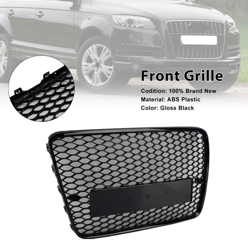 2005-2015 Audi Q7 SQ7 Front Bumper Radiator Vent Mesh Grille Gloss Black Generic