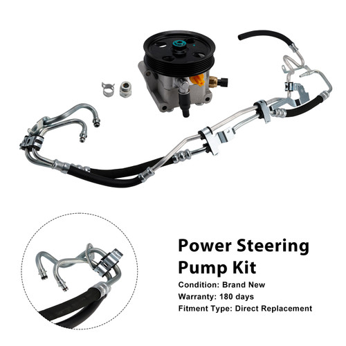 2004-2011 Ford Focus C-Max Power Steering Pump+High Pressure Pipe 4M513A696AC Generic