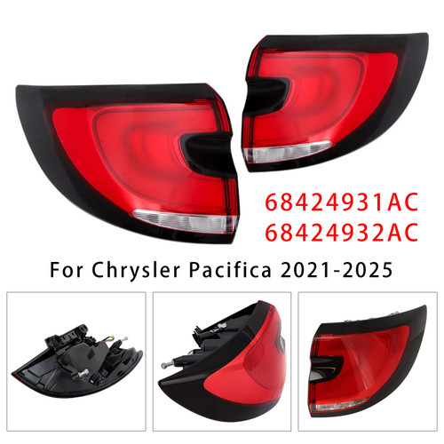 2021-2025 Chrysler Pacifica Pair Left+Right Tail Light 68424931AC 68424932AC Generic