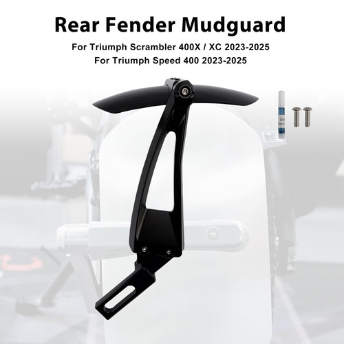 2019-2025 Triumph Scrambler 1200 400X/XC Rear Fender Mudguard Black Generic