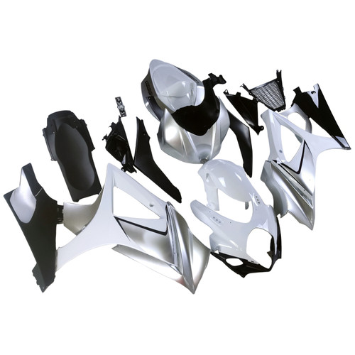 2007-2008 Suzuki GSXR 1000 Silver GSXR Racing Amotopart Fairings Customs Fairing