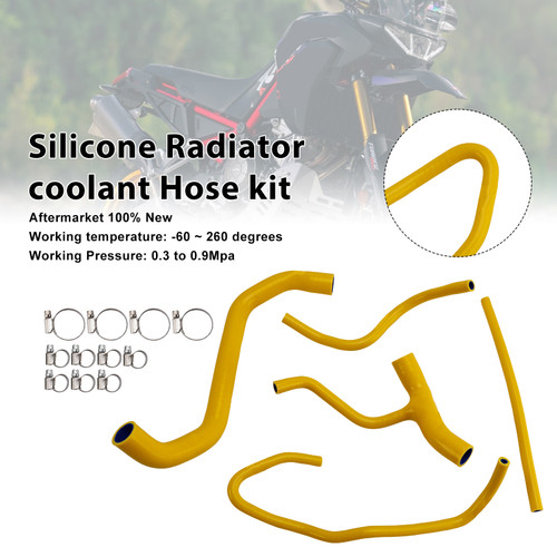 2022-2025 Aprilia Tuareg 660 Silicone Radiator coolant Hose kit Yellow Generic