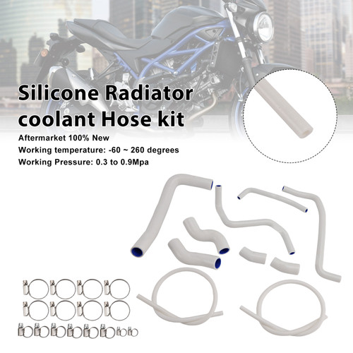 2016-2025 Suzuki SV650 Silicone Radiator coolant Hose kit White Generic