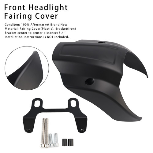 2018-2024 Harley Softail Breakout Front Headlight Fairing Cover Matte Black Generic