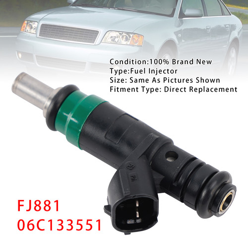 2002-2004 Audi A6/ Quattro V6 3.0L 1Pcs Fuel Injector 06C133551 Generic