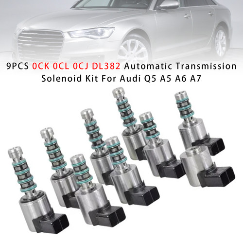 2013-onward Audi Q5 A5 A6 A7 9PCS 0CK 0CL 0CJ DL382 Automatic Transmission Solenoid Kit Generic