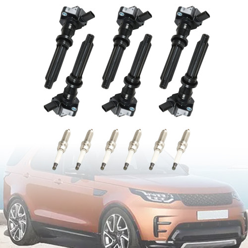 2014-2018 Land Rover Range Rover Sport V6 3.0L GAS 6 Ignition Coils Spark Plugs UF730 Generic