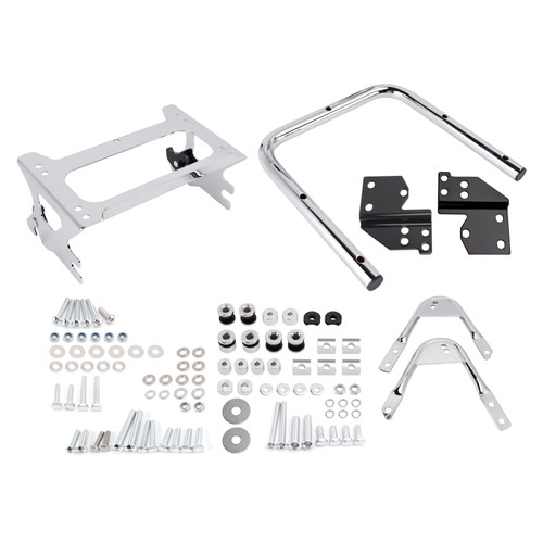 1996-2008 Touring Road King, FLHT, FLHX Detachable Two Up Tour Pack Mounting Rack Chrome Generic