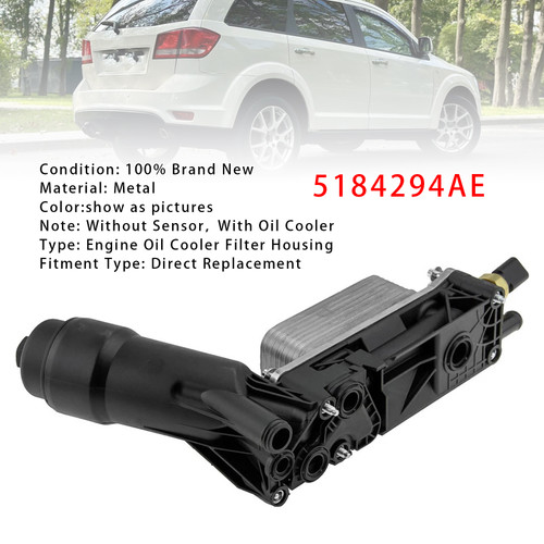 2011-2016 Chrysler 200 300 Town Country V6 Engine Oil Cooler Filter Housing 5184294AE Generic