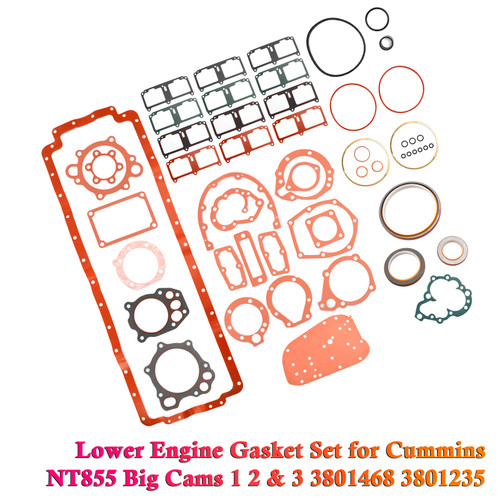 Cummins 855 Big Cam IV STC NT NTC Lower Engine Gasket 3801468 3801235 Generic