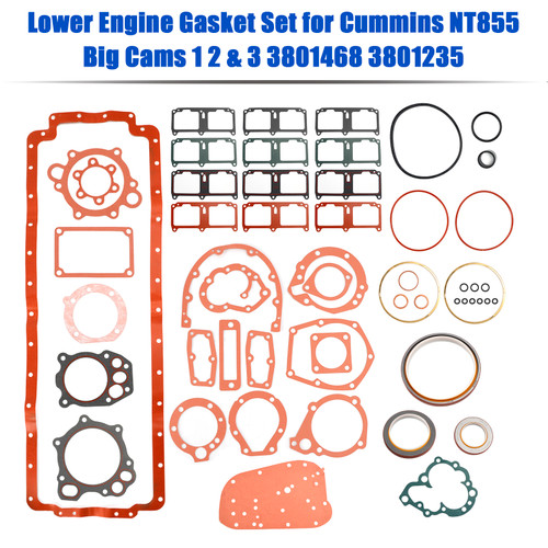 Cummins 855 Big Cam IV STC NT NTC Lower Engine Gasket 3801468 3801235 Generic
