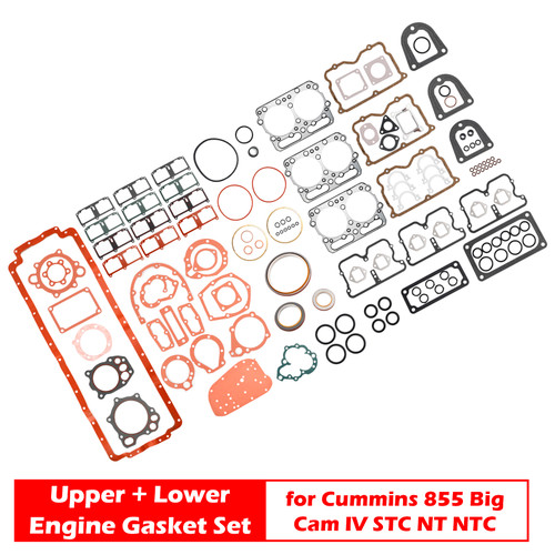 Cummins 855 Big Cam IV STC NT NTC Upper + Lower Engine Gasket Set 3801468 3801235 Generic