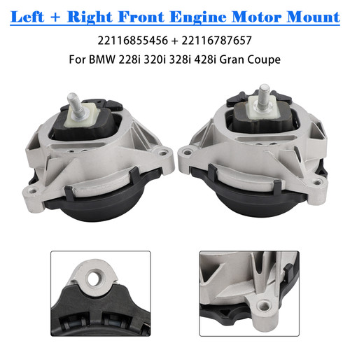 2014-2016 BMW 228i 320i 328i 428i 2x Front Engine Motor Mount 22116855456 Generic