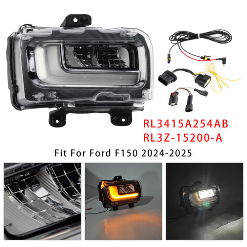 2024-2025 Ford F150 Right LED Front Fog Light Lamp RL3415A254AB RL3Z-15200-A Generic