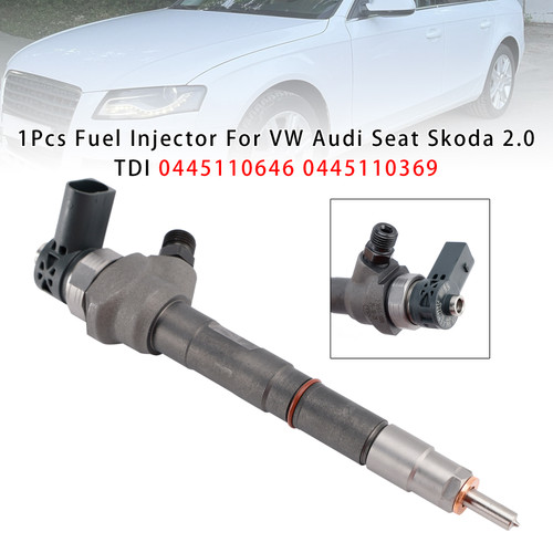 2008-2022 VW AMAROK BEETLE CC GOLF PASSAT JETTA TIGUAN 2.0L TDI 1Pcs Fuel Injector 0445110646 0445110369 Generic