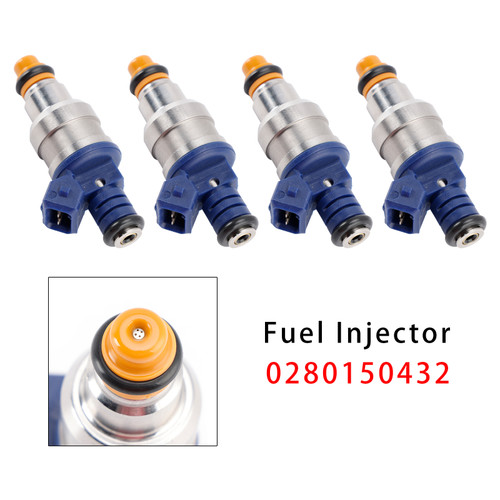 1994-1998 Saab 900 9000 2.3L 4Pcs Fuel Injector 0280150432 Generic