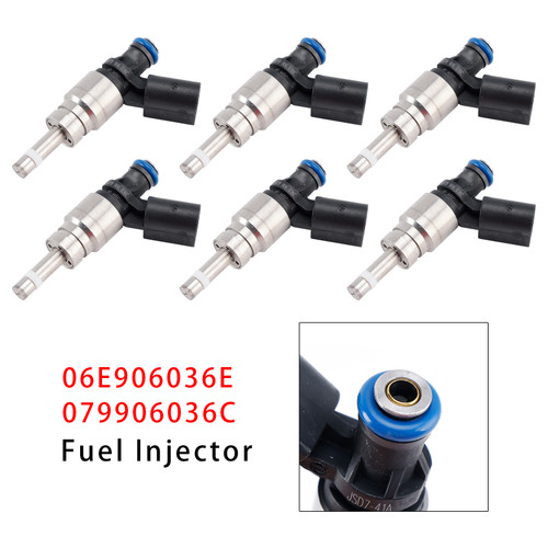 2005-2012 Audi A4 A5 A6 Q5 S6 S8 3.2L V6 6Pcs Fuel Injector 06E906036E 079906036C Generic
