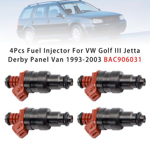 1991-1997 VW Golf III 1H1 1.8 4Pcs Fuel Injector BAC906031 Generic