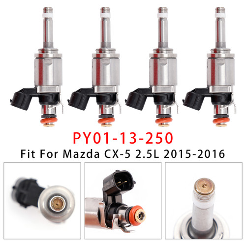 2014-2018 Mazda 3/6 2.5L 4Pcs Fuel Injector PY01-13-250 Generic