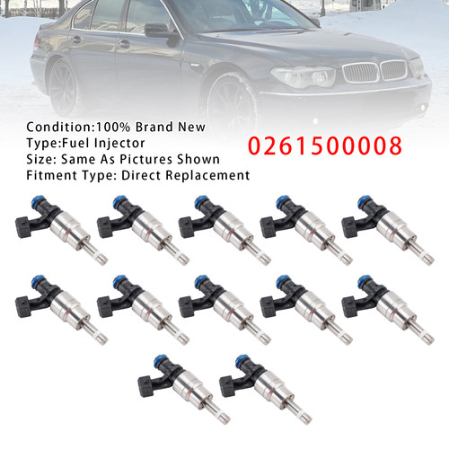 2002-2008 BMW 7(E65/E66)760I 760IL 12Pcs Fuel Injector 0261500008 FJ742 Generic
