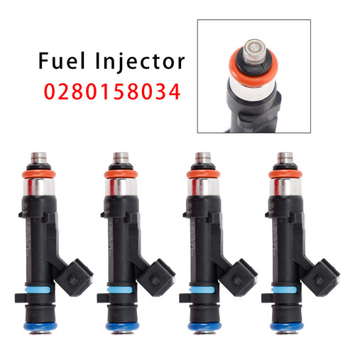 4Pcs Fuel Injector For Dacia Sandero Dokker Logan Renault Kangoo 0280158034