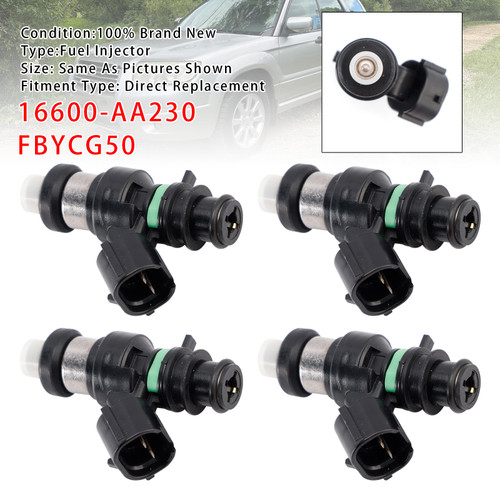 2003-2009 Subaru Legacy MK IV 2.0L AWD 4Pcs Fuel Injector 16600-AA230 FBYCG50 Generic