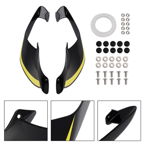 2021-2024 Yamaha YZF R1 R1M Front Side Winglets Black Generic