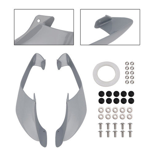 2021-2024 Yamaha YZF R1 R1M Front Side Winglets Gray Generic