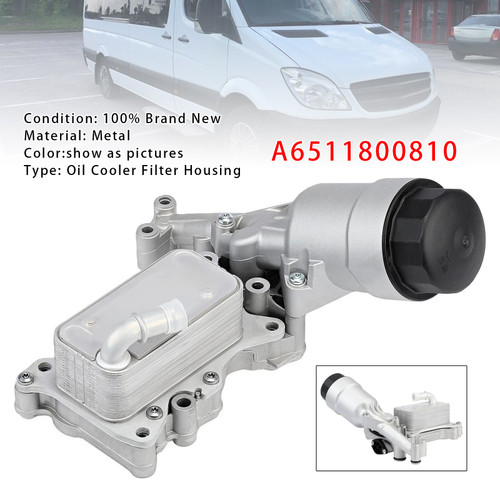 2006-2018 Mercedes Sprinter 3t 3.5t 4.6t 5t Engines Oil Cooler Filter Housing + Cooler A6511800810 Generic