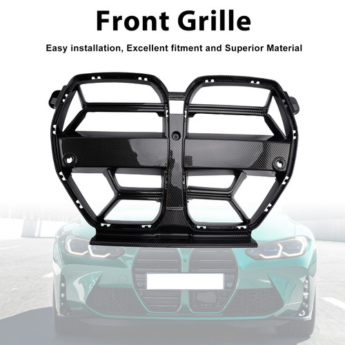 2021-2026 BMW M3 G80 M4 G82 CSL Style Front Bumper Grille Gloss Black Generic