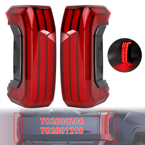 2022-2026 Toyota Tundra Left+Right LED Sequential Tail Lights Brake Lamps Generic