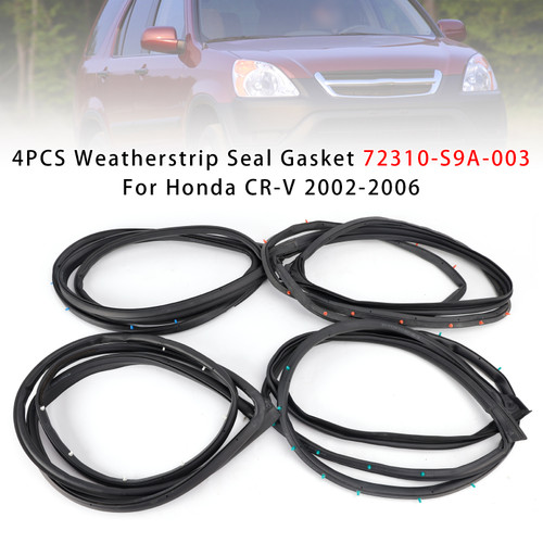 2002-2006 Honda CR-V 4PCS Weatherstrip Seal Gasket 72310-S9A-003 Generic