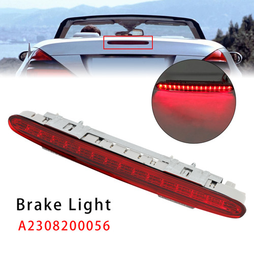 2002-2012 Mercedes Benz SL55 SL550 R230 Rear Third Brake Light Lamp A2308200056 Red Generic