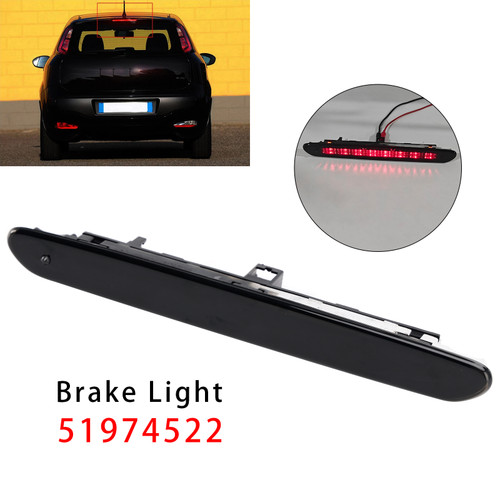 2008-2015 Abarth Grande Punto Evo Rear Third Brake Light Lamp 51974522 Black Generic