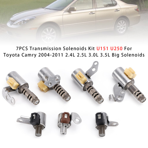2003-2008 TOYOTA Harrier 5 SP F/4WD 3.0L 3.5L 7PCS Transmission Solenoids Kit U151 U250 Generic