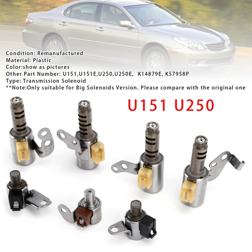 2007-2015 TOYOTA Highlander 5 SP F/4WD 2.5L 3.5L 7PCS Transmission Solenoids Kit U151 U250 Generic