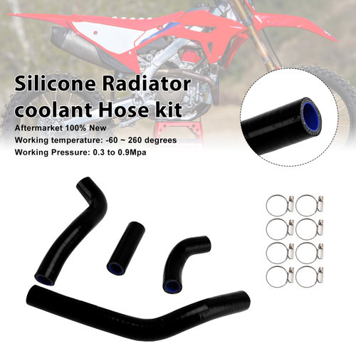 2021-2025 Honda CRF450R/ RX/ RWE Silicone Radiator coolant Hose kit Black Generic