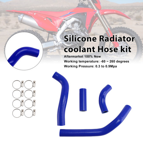 2021-2025 Honda CRF450R/ RX/ RWE Silicone Radiator coolant Hose kit Blue Generic