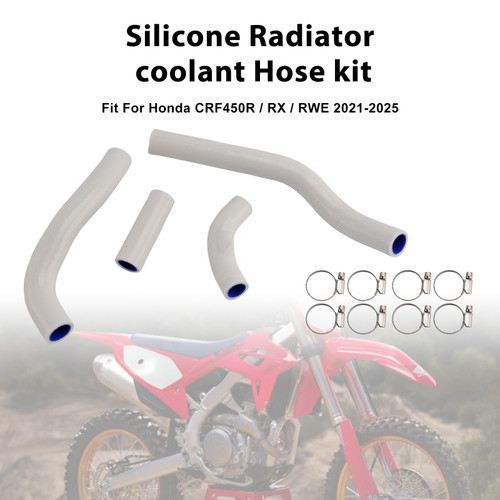 2021-2025 Honda CRF450R/ RX/ RWE Silicone Radiator coolant Hose kit White Generic